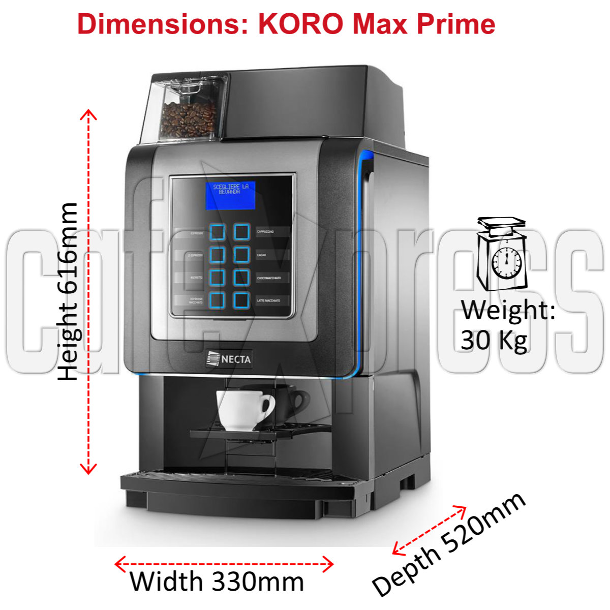 KORO-MAX-PRIME-Dimensions